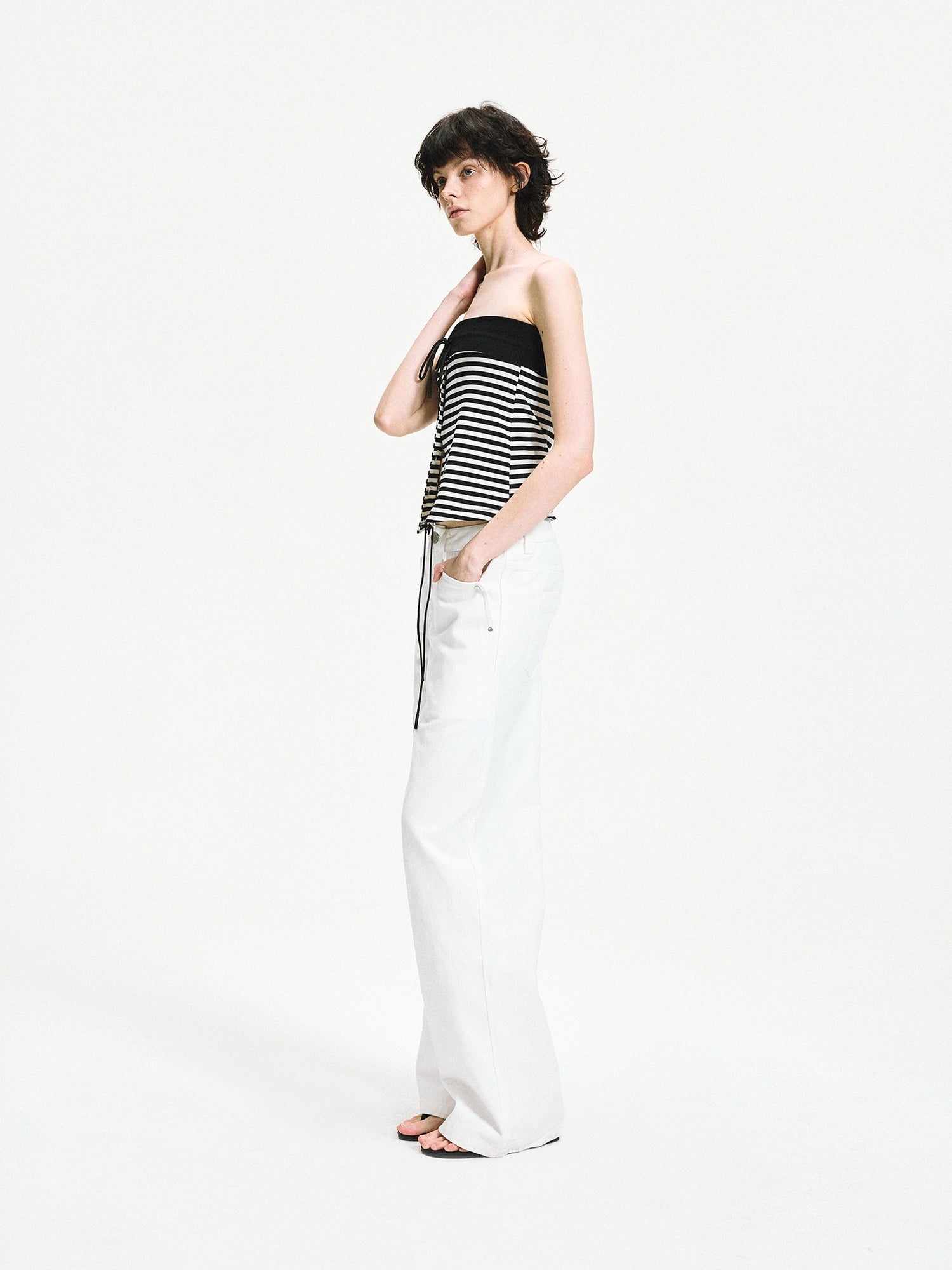 kvkv Reversible Striped Tube Top &amp; Wrap Skirt