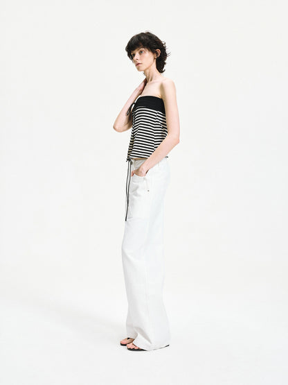 kvkv Reversible Striped Tube Top &amp; Wrap Skirt