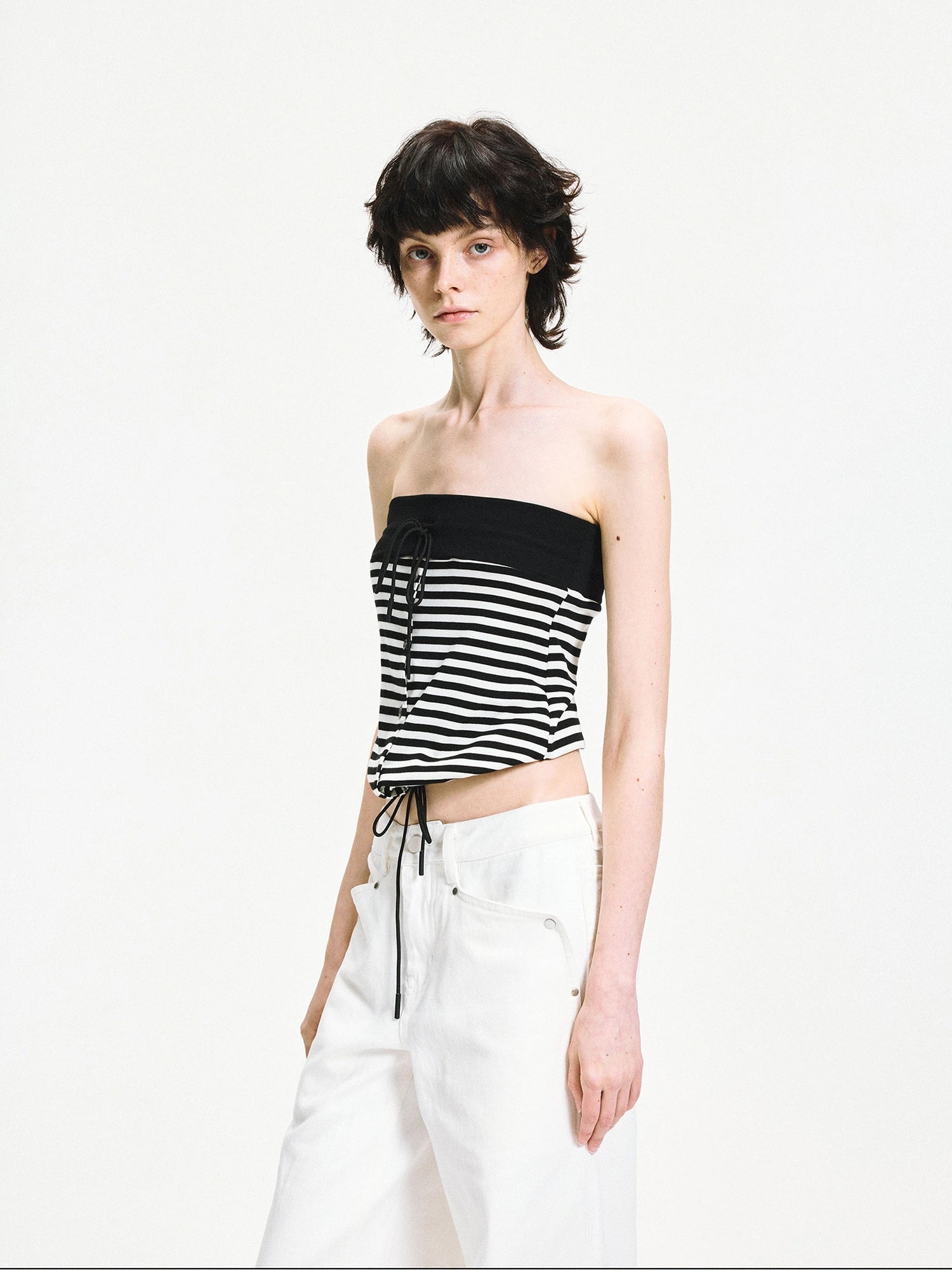 kvkv Reversible Striped Tube Top &amp; Wrap Skirt