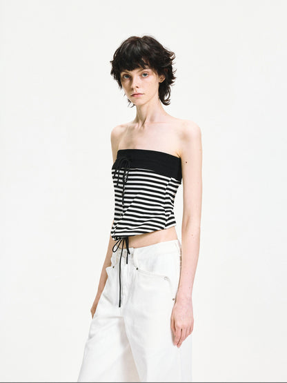 kvkv Reversible Striped Tube Top &amp; Wrap Skirt