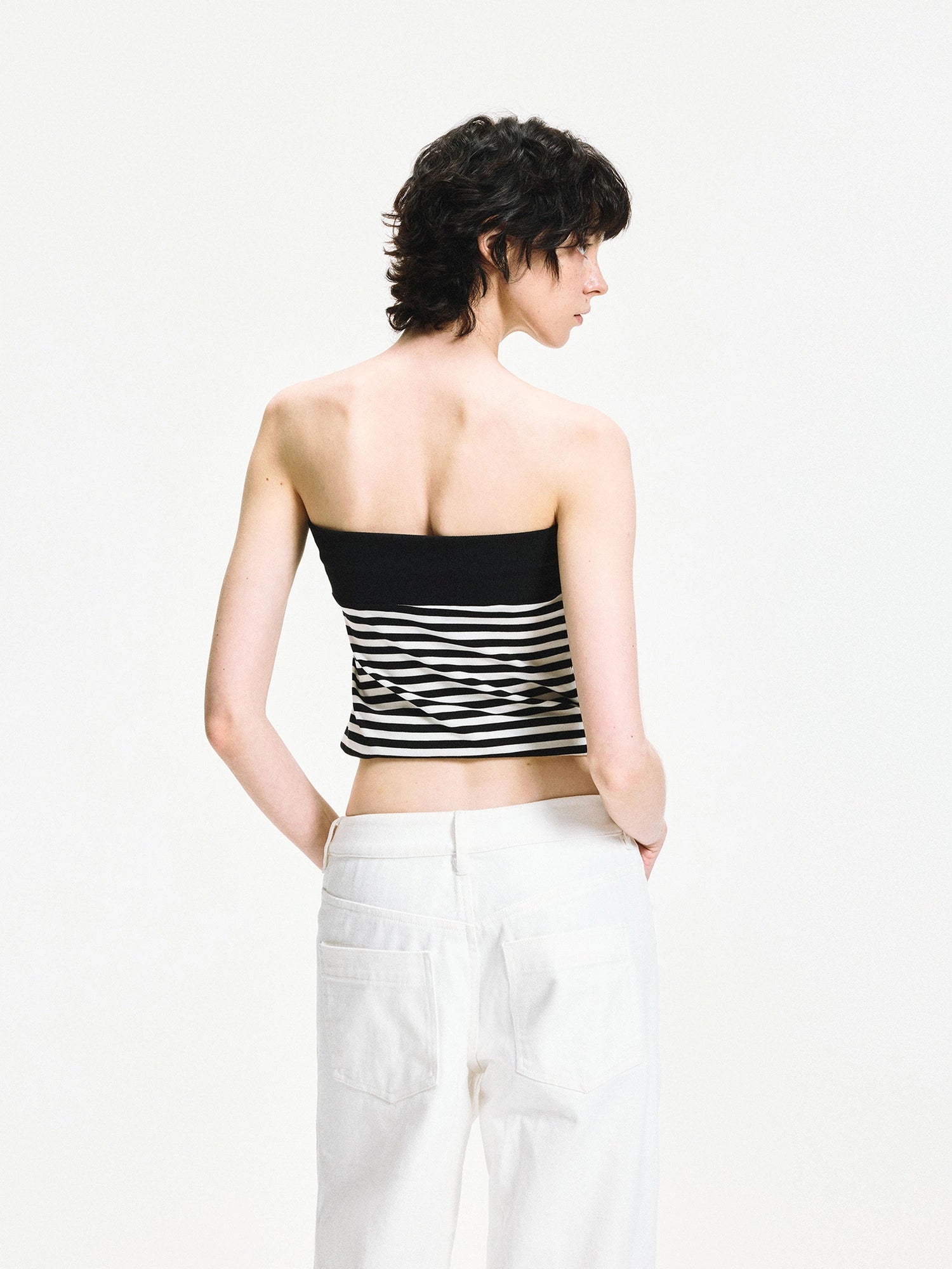 kvkv Reversible Striped Tube Top &amp; Wrap Skirt