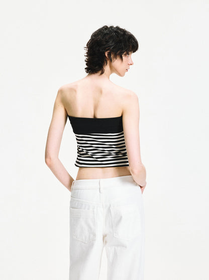 kvkv Reversible Striped Tube Top &amp; Wrap Skirt