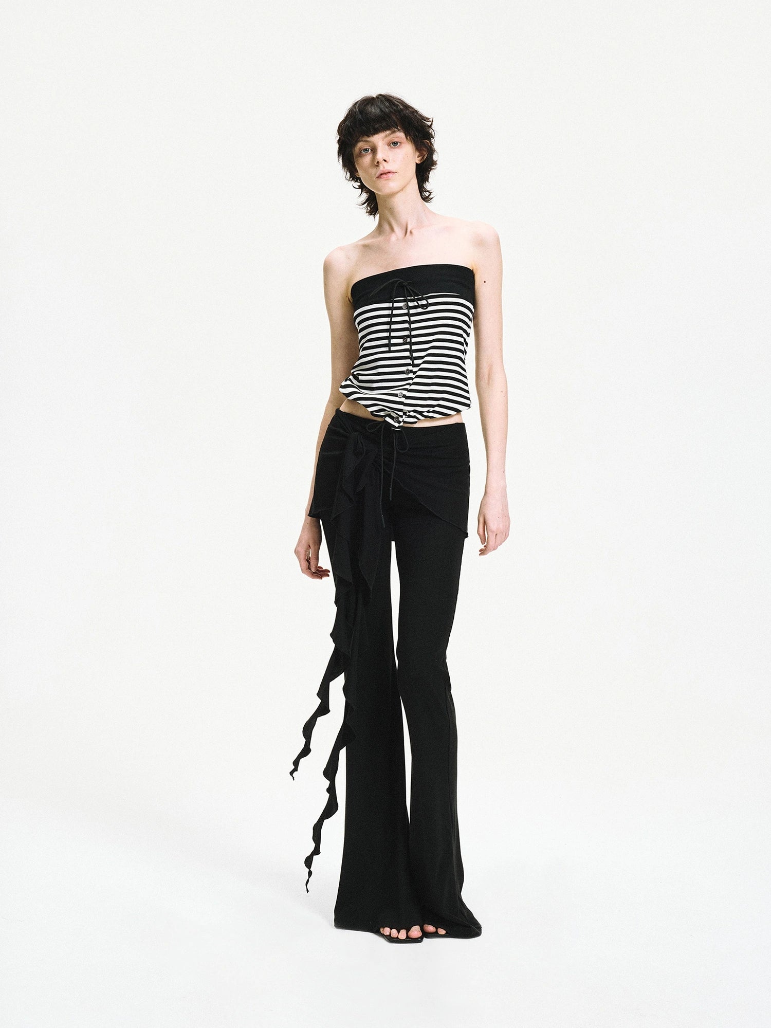 kvkv Reversible Striped Tube Top &amp; Wrap Skirt