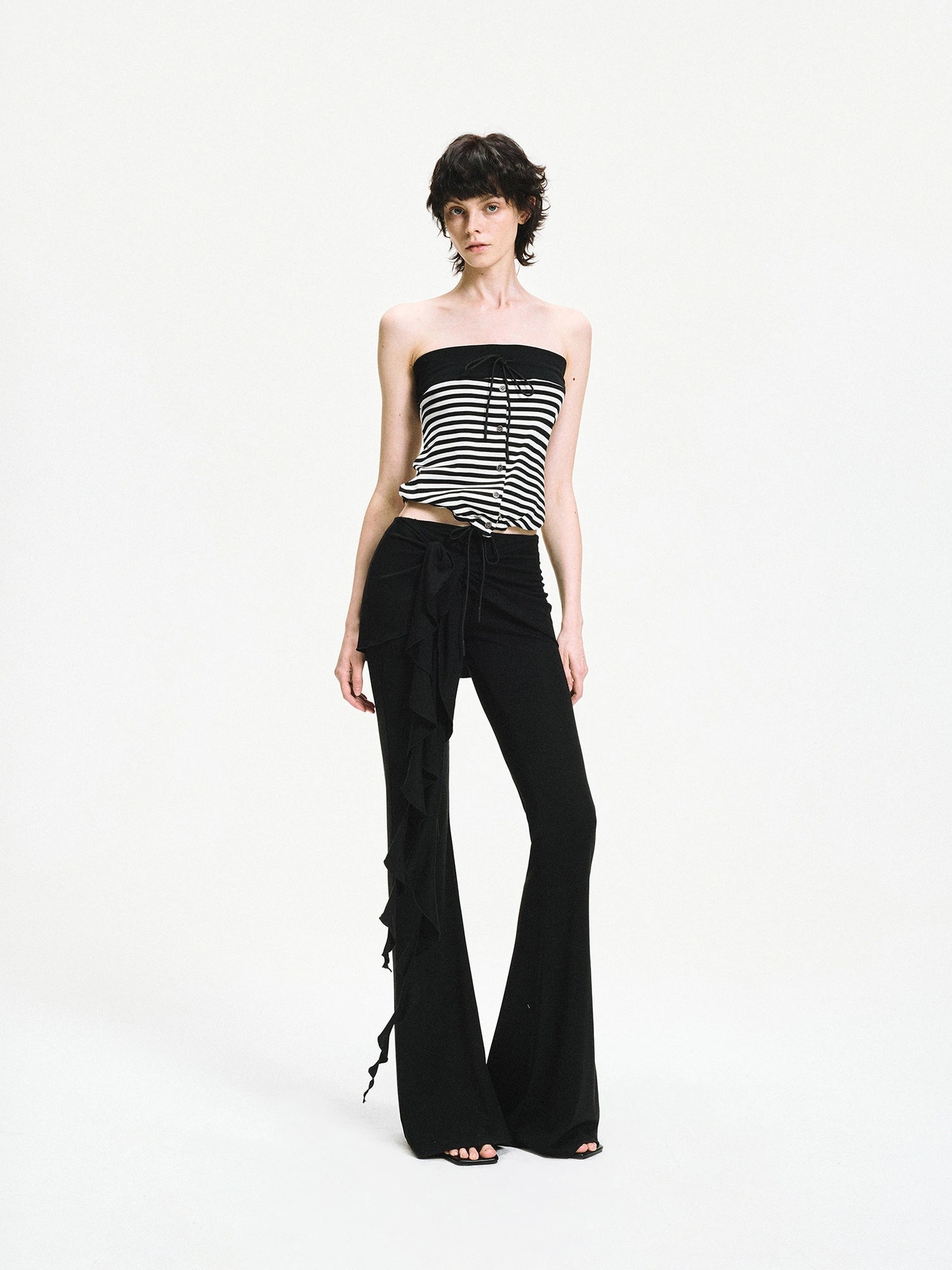 kvkv Reversible Striped Tube Top &amp; Wrap Skirt