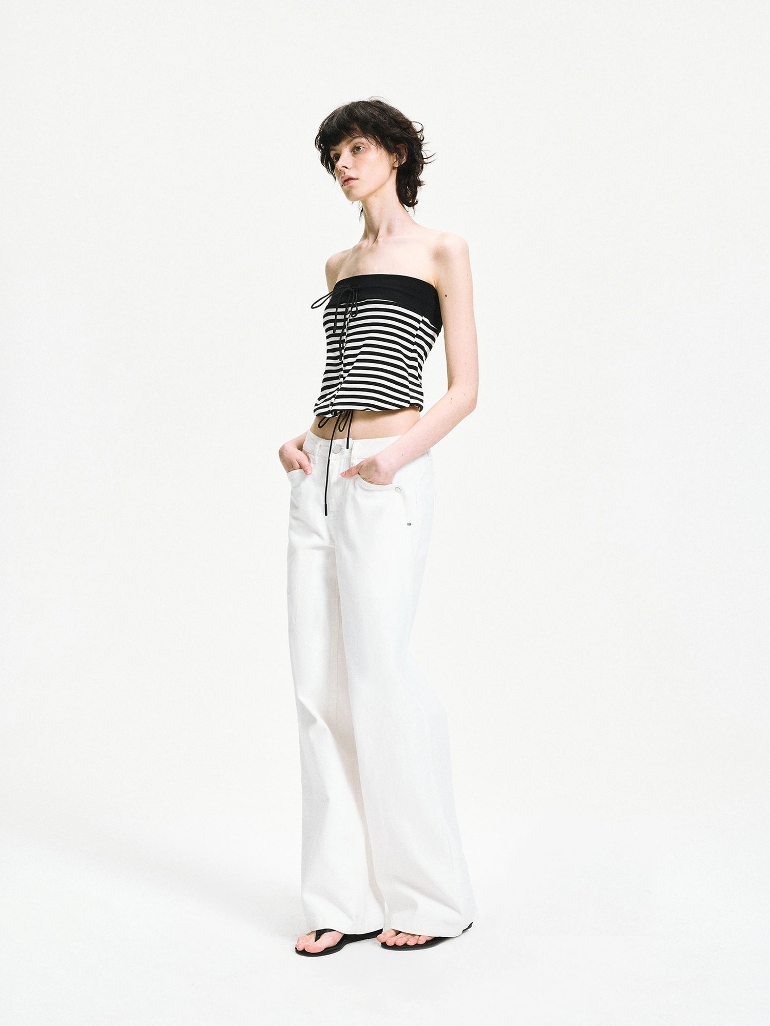 kvkv Reversible Striped Tube Top &amp; Wrap Skirt