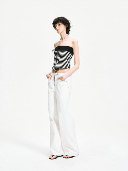 kvkv Reversible Striped Tube Top &amp; Wrap Skirt