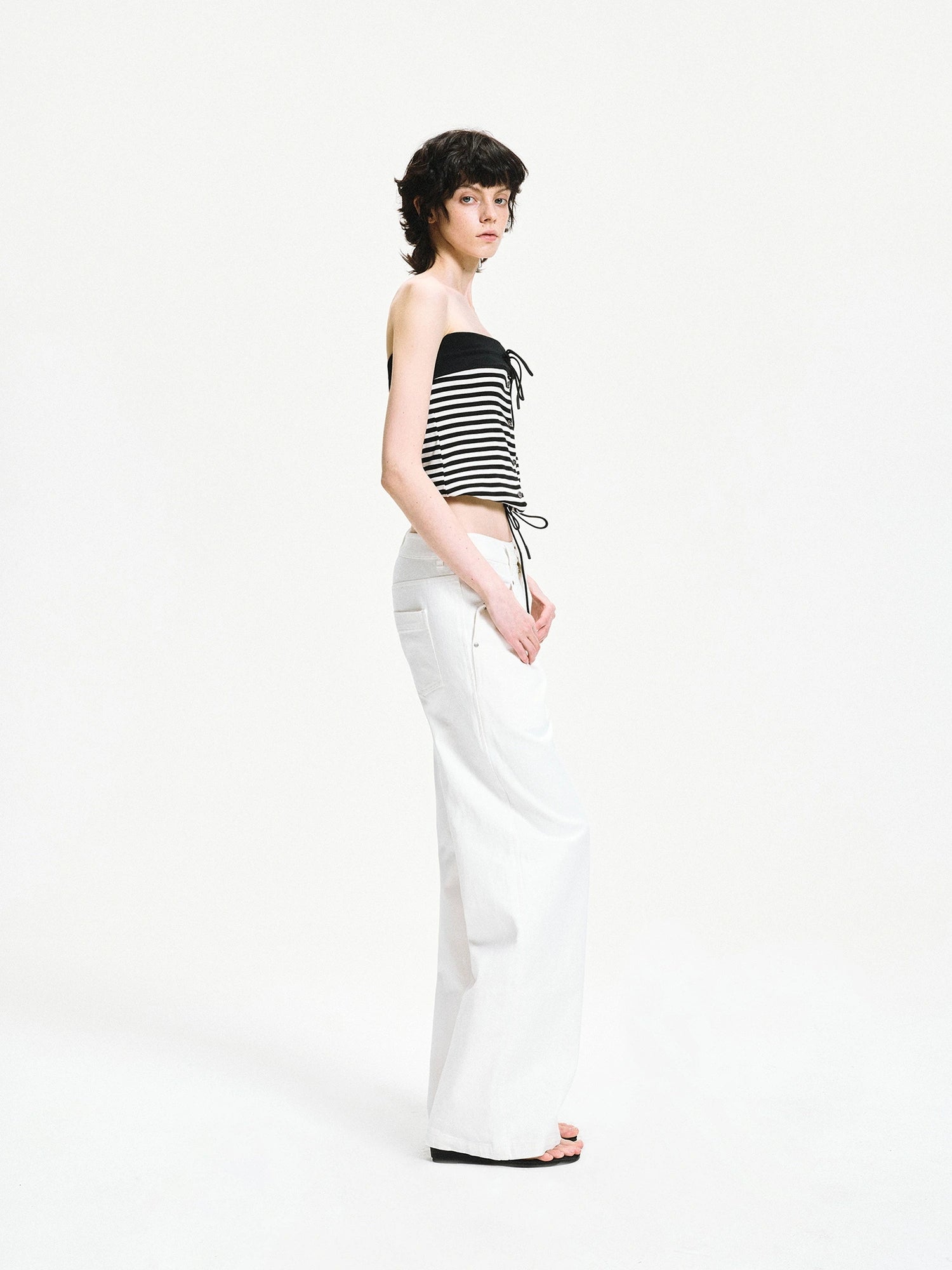 kvkv Reversible Striped Tube Top &amp; Wrap Skirt