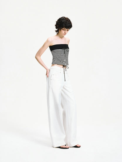 kvkv Reversible Striped Tube Top &amp; Wrap Skirt