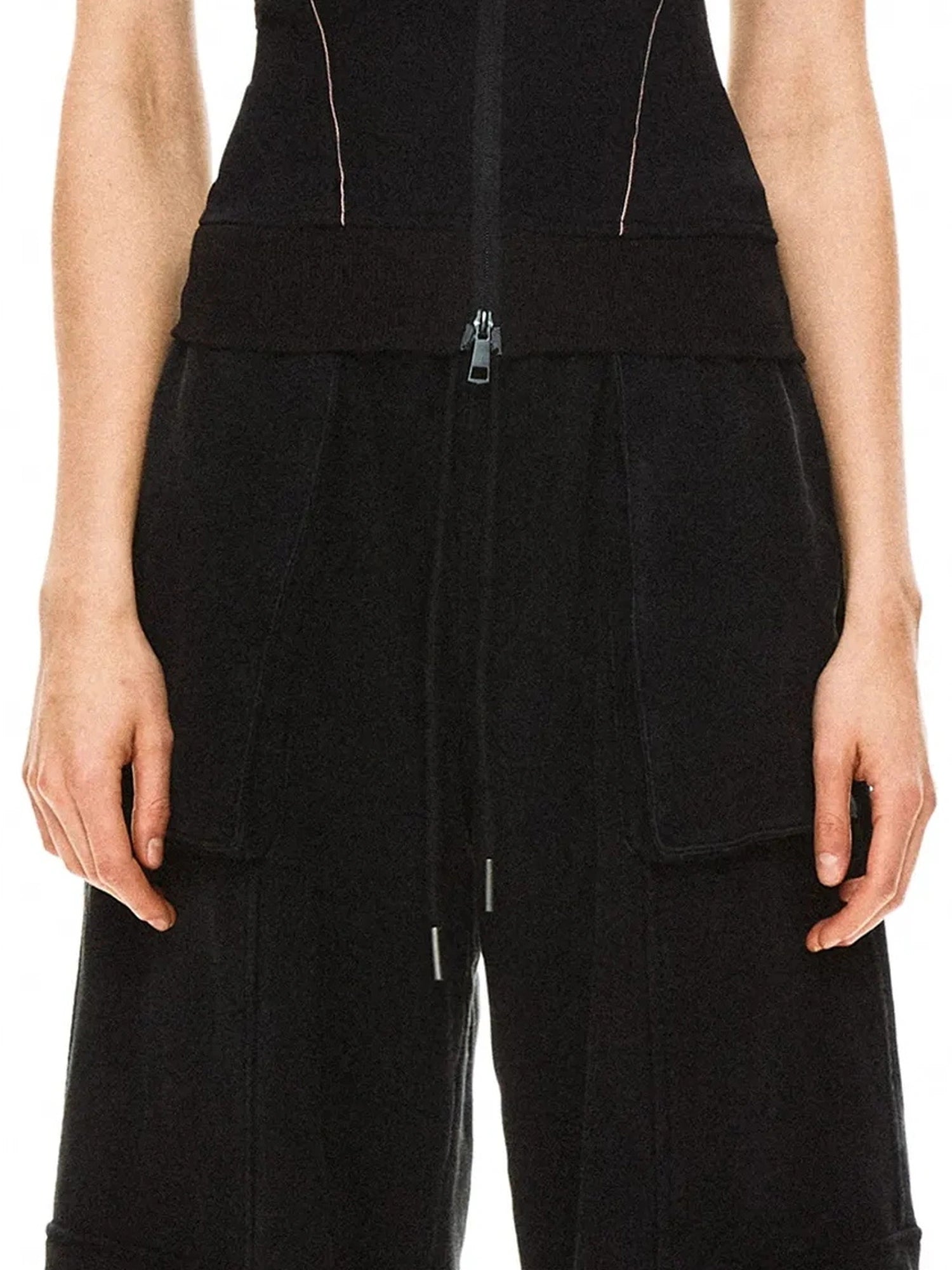 kvkv Ribbed Air Layer Zip Up Bustier Top