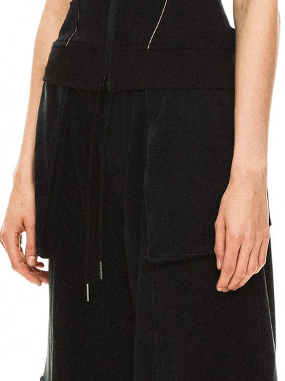 kvkv Ribbed Air Layer Zip Up Bustier Top