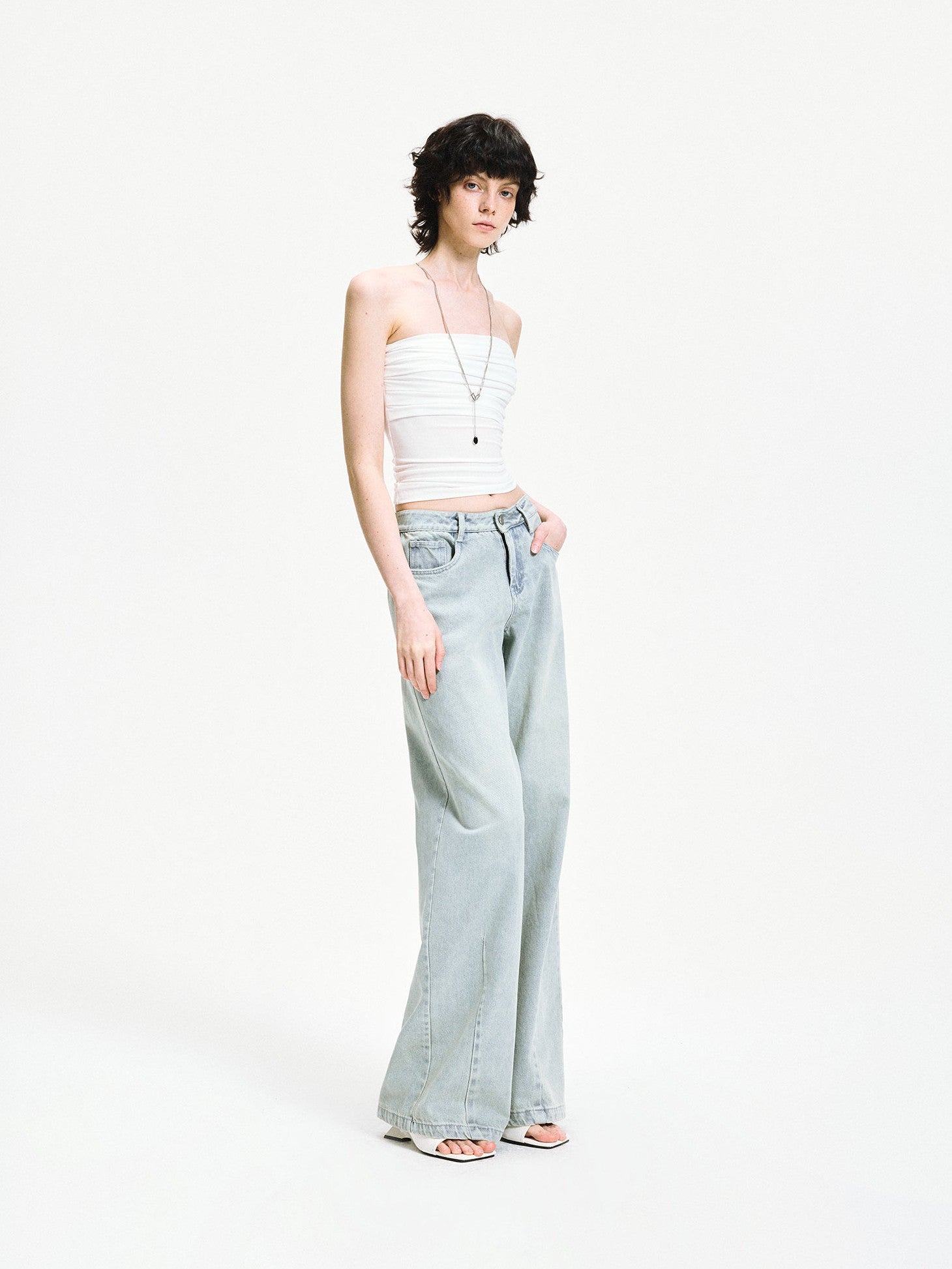 kvkv Ribbed Pleated Wrap Zipper Slim Women&