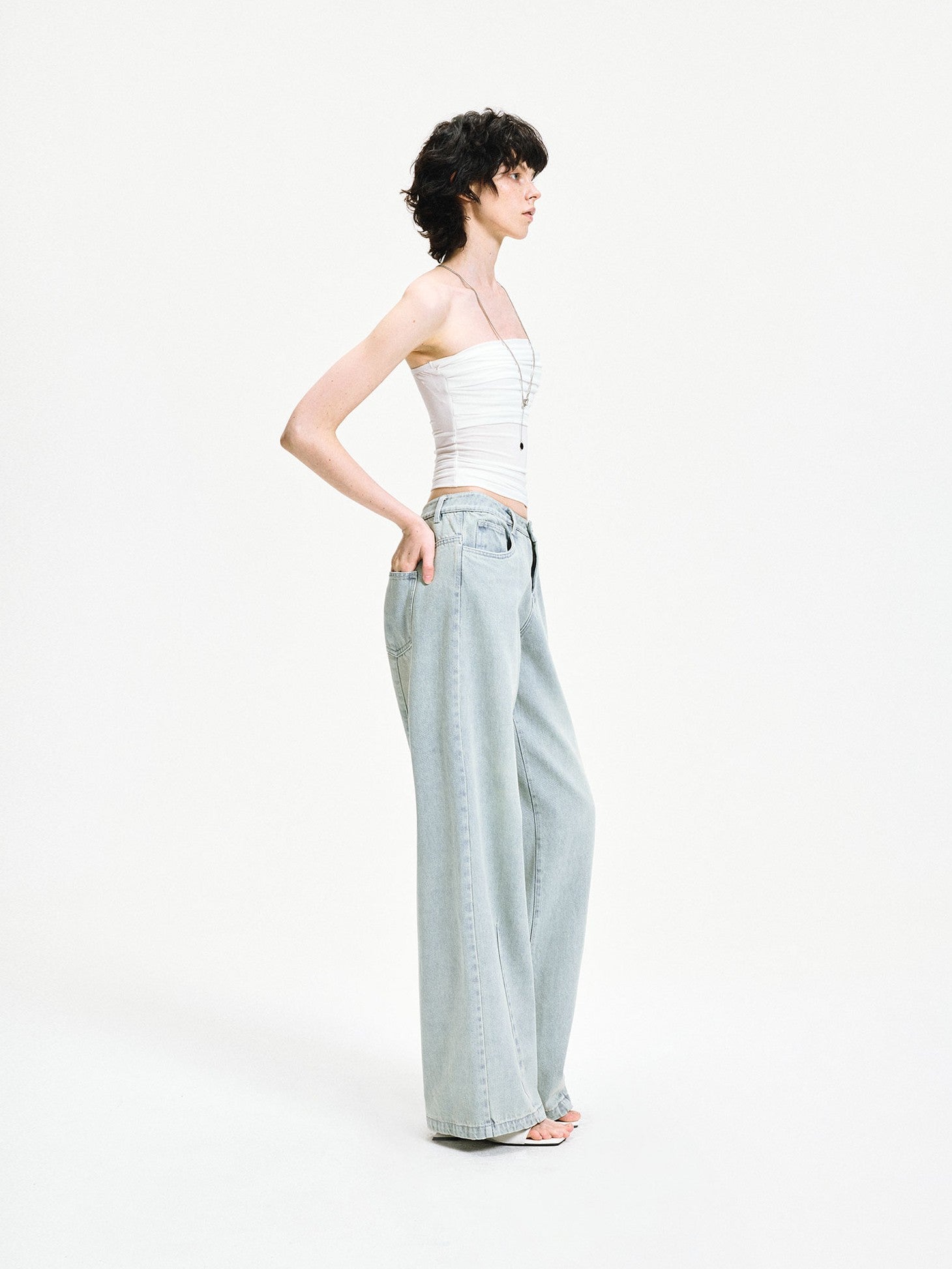 kvkv Ribbed Pleated Wrap Zipper Slim Women&