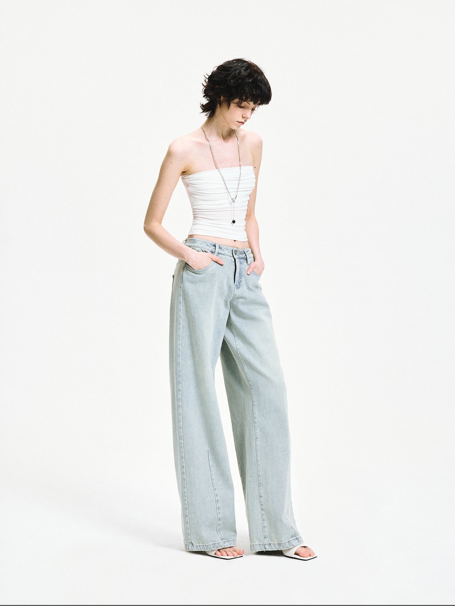 kvkv Ribbed Pleated Wrap Zipper Slim Women&