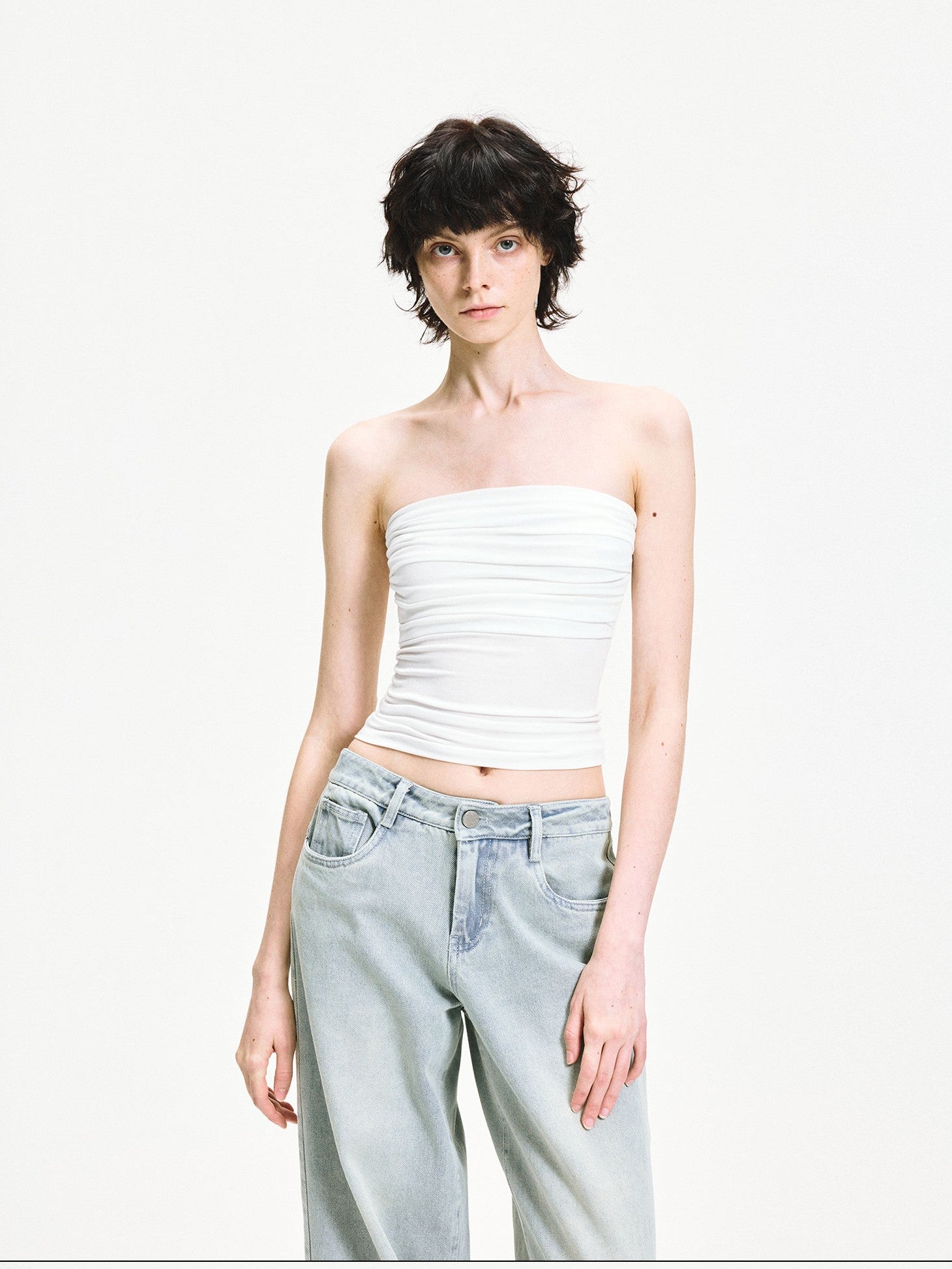 kvkv Ribbed Pleated Wrap Zipper Slim Women&