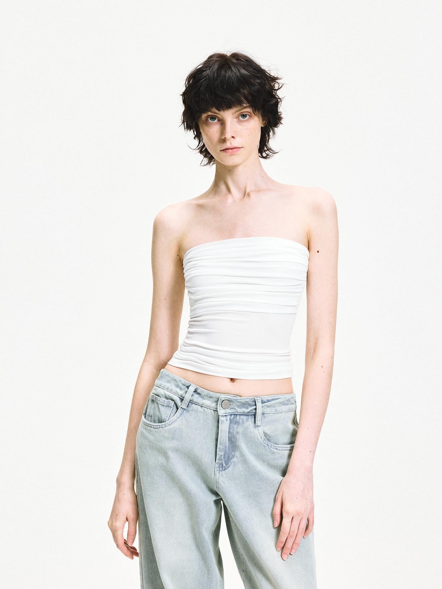kvkv Ribbed Pleated Wrap Zipper Slim Women&