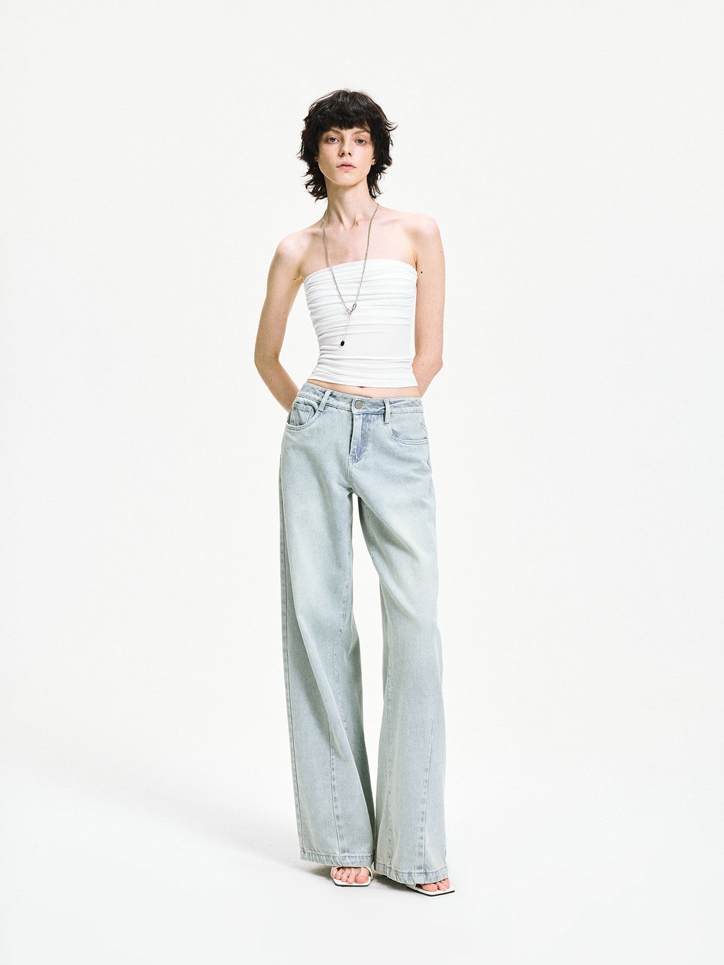 kvkv Ribbed Pleated Wrap Zipper Slim Women&