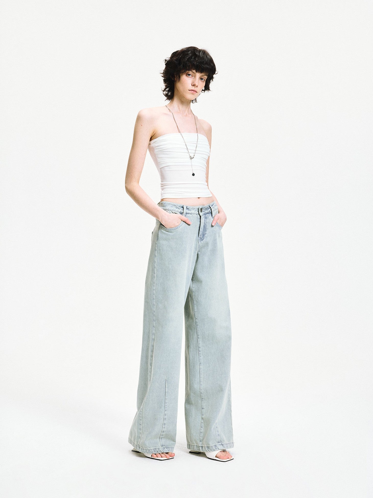 kvkv Ribbed Pleated Wrap Zipper Slim Women&