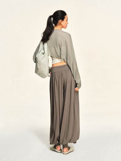 kvkv Sheer Cropped Long Sleeve Lyocell Tencel Women&