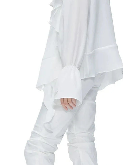 kvkv Sheer Tulle Flounce Sun Shirt