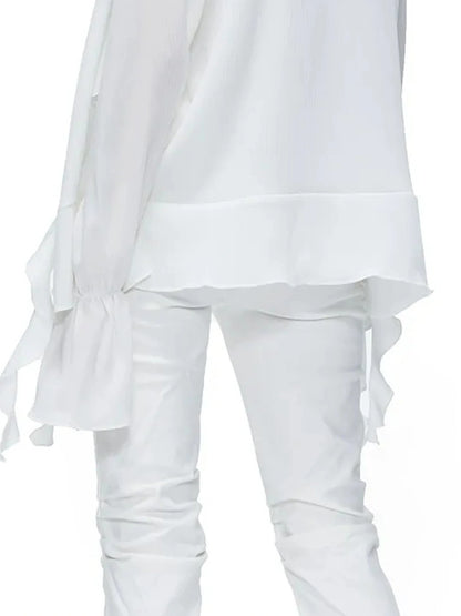 kvkv Sheer Tulle Flounce Sun Shirt