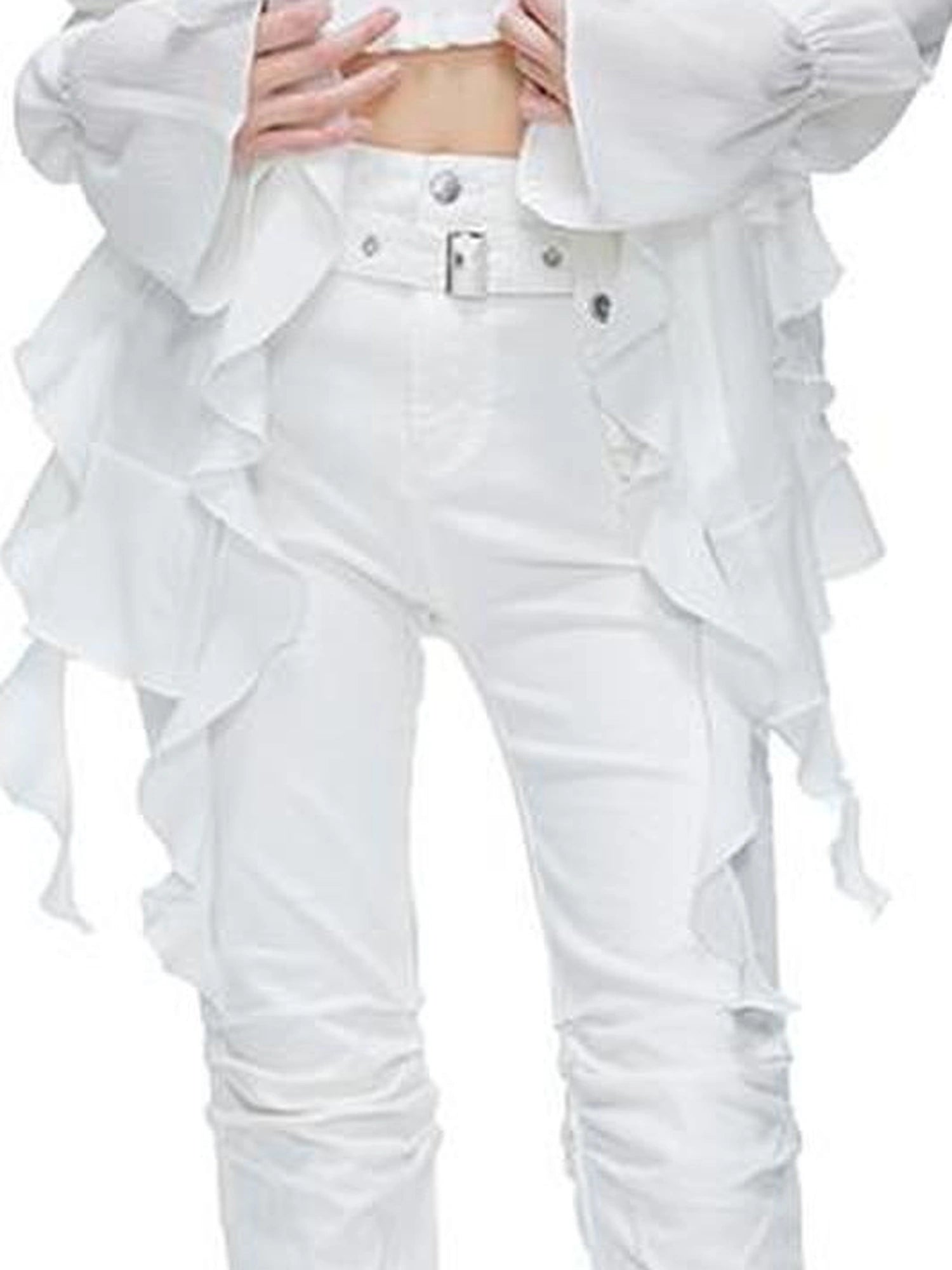 kvkv Sheer Tulle Flounce Sun Shirt