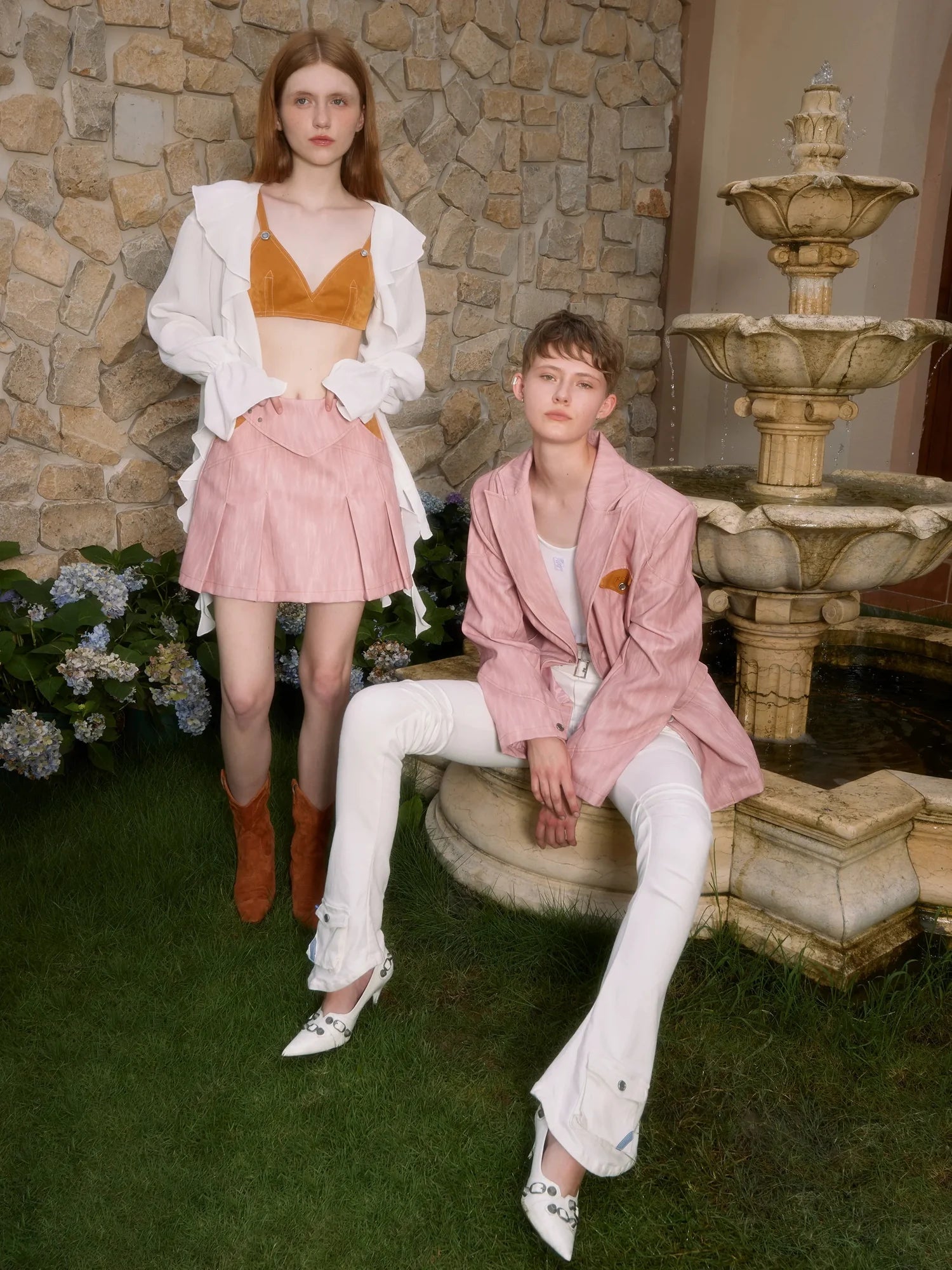 kvkv Sheer Tulle Flounce Sun Shirt