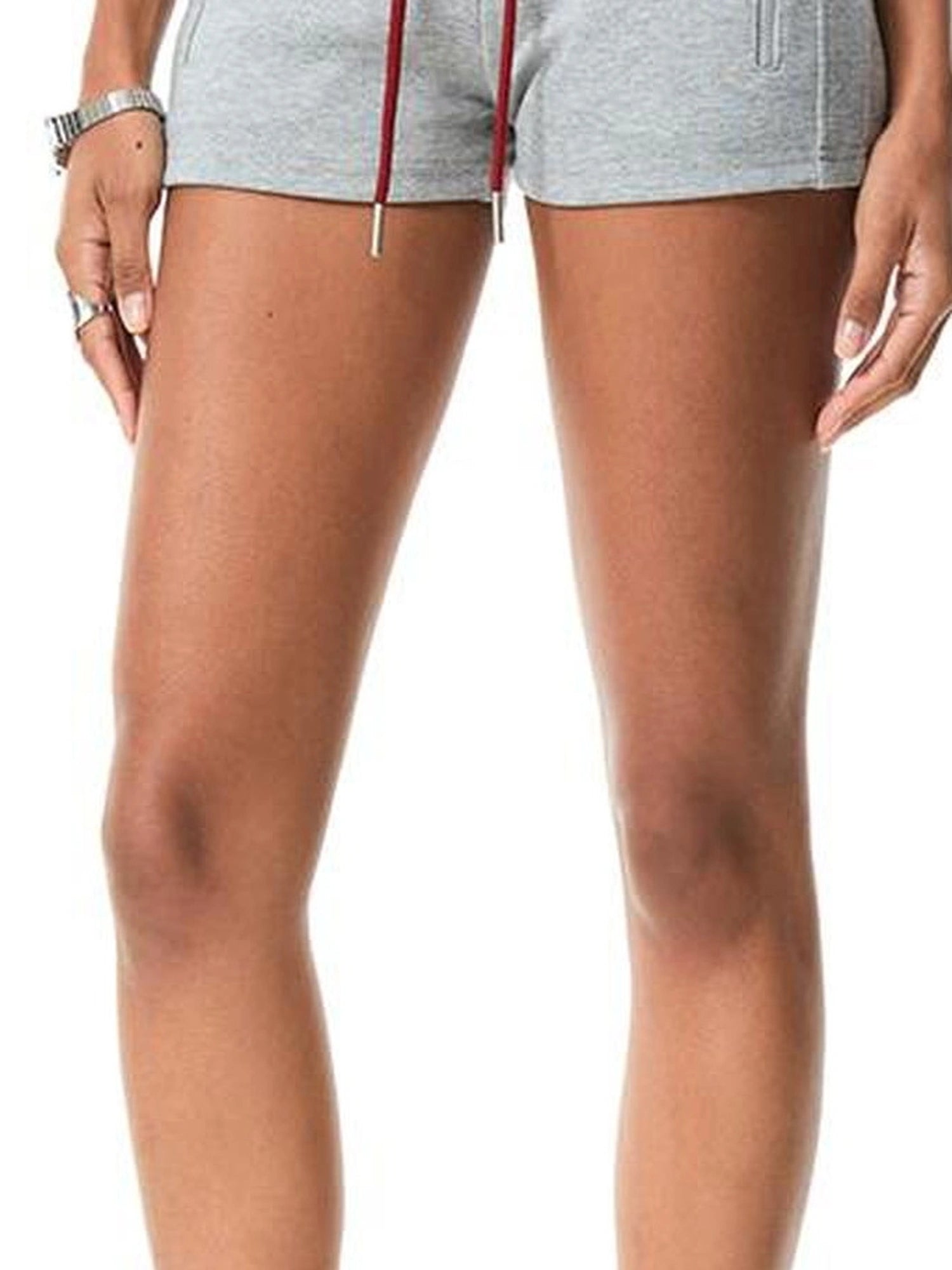 kvkv Side Button Knit Shorts With Contrast Drawstring