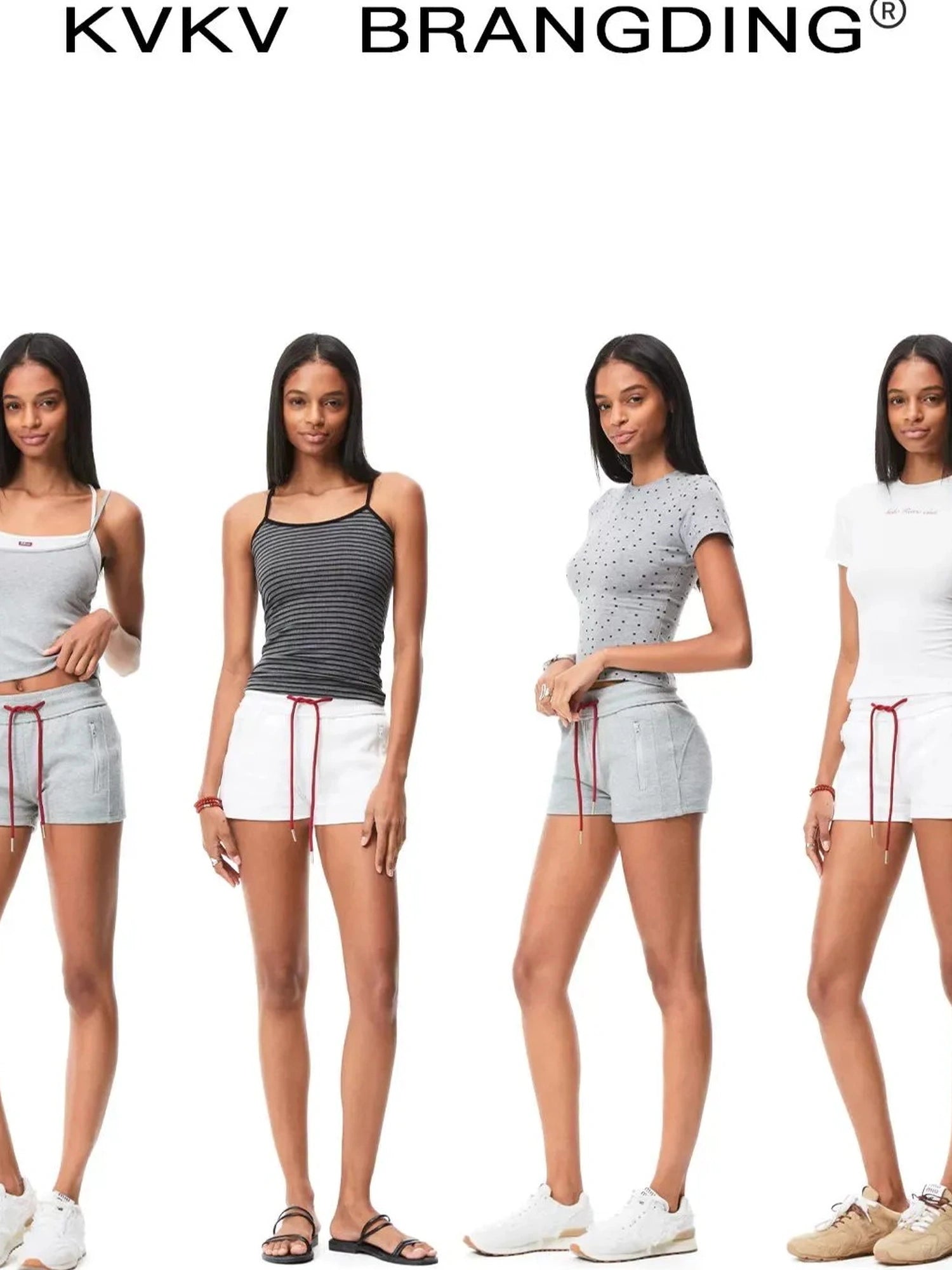 kvkv Side Button Knit Shorts With Contrast Drawstring