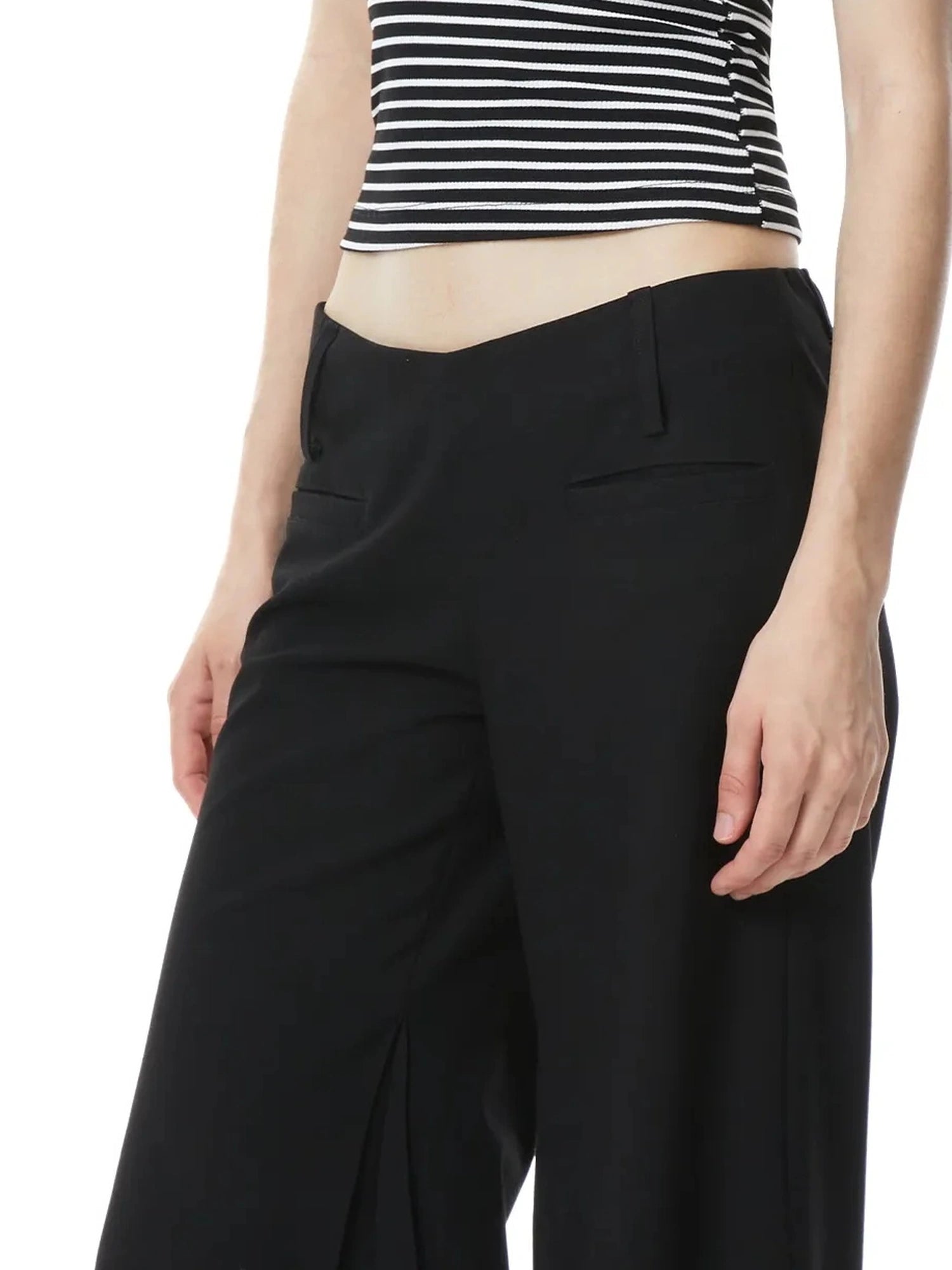 kvkv Single Shoulder Stripe Sleeveless Top
