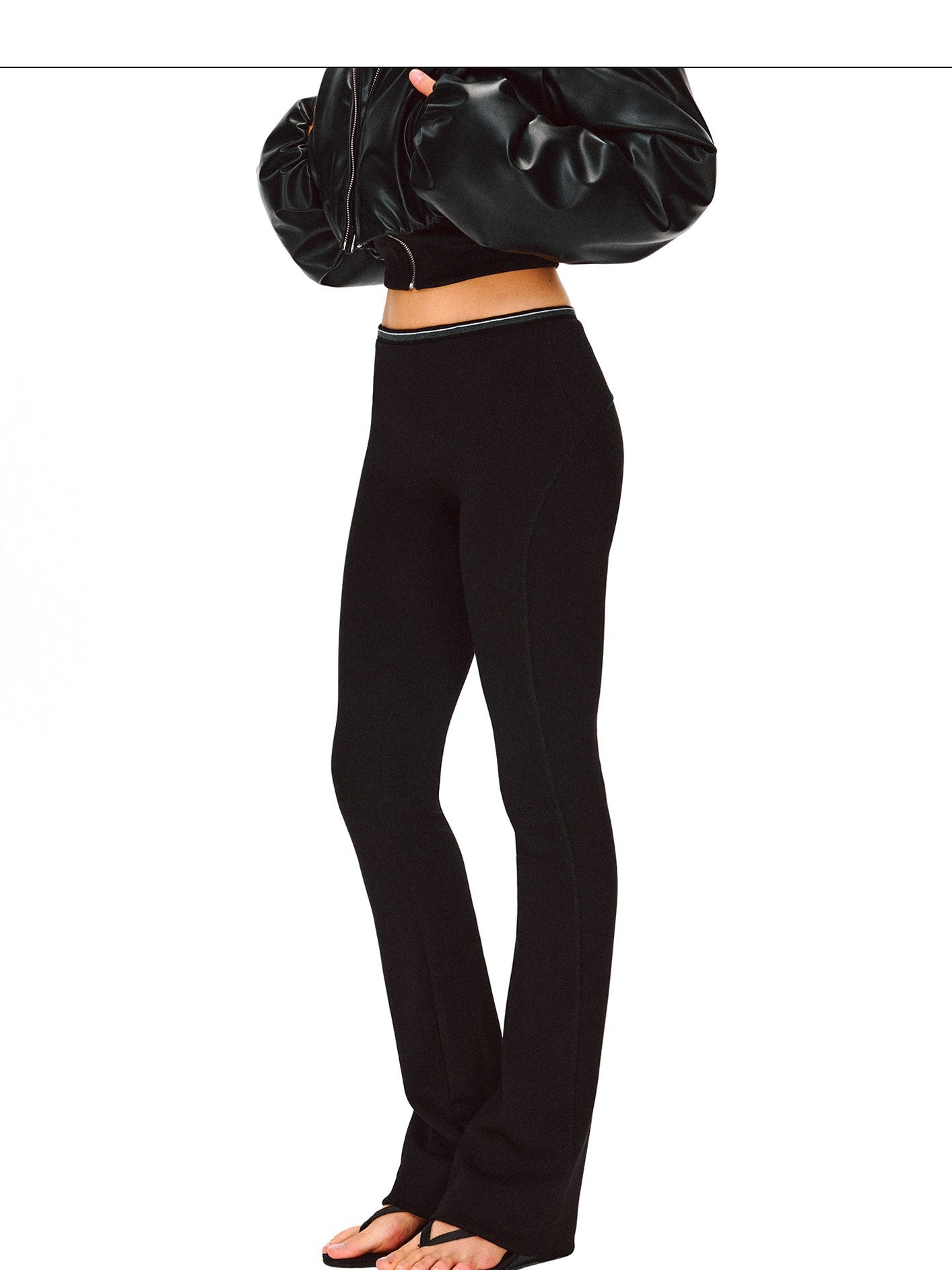 kvkv Skin Feel Striped Waist Drawstring Yoga Women&