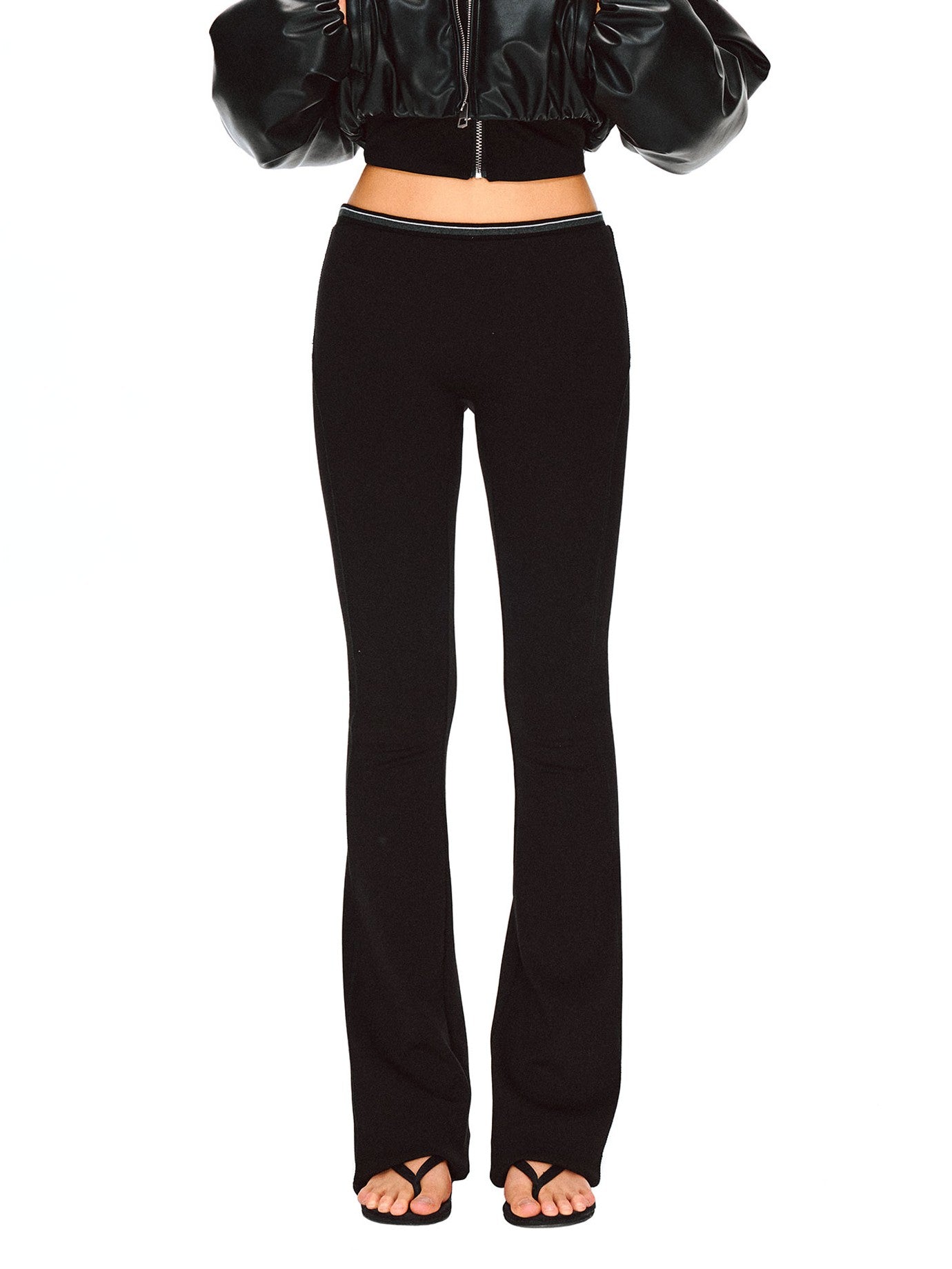 kvkv Skin Feel Striped Waist Drawstring Yoga Women&