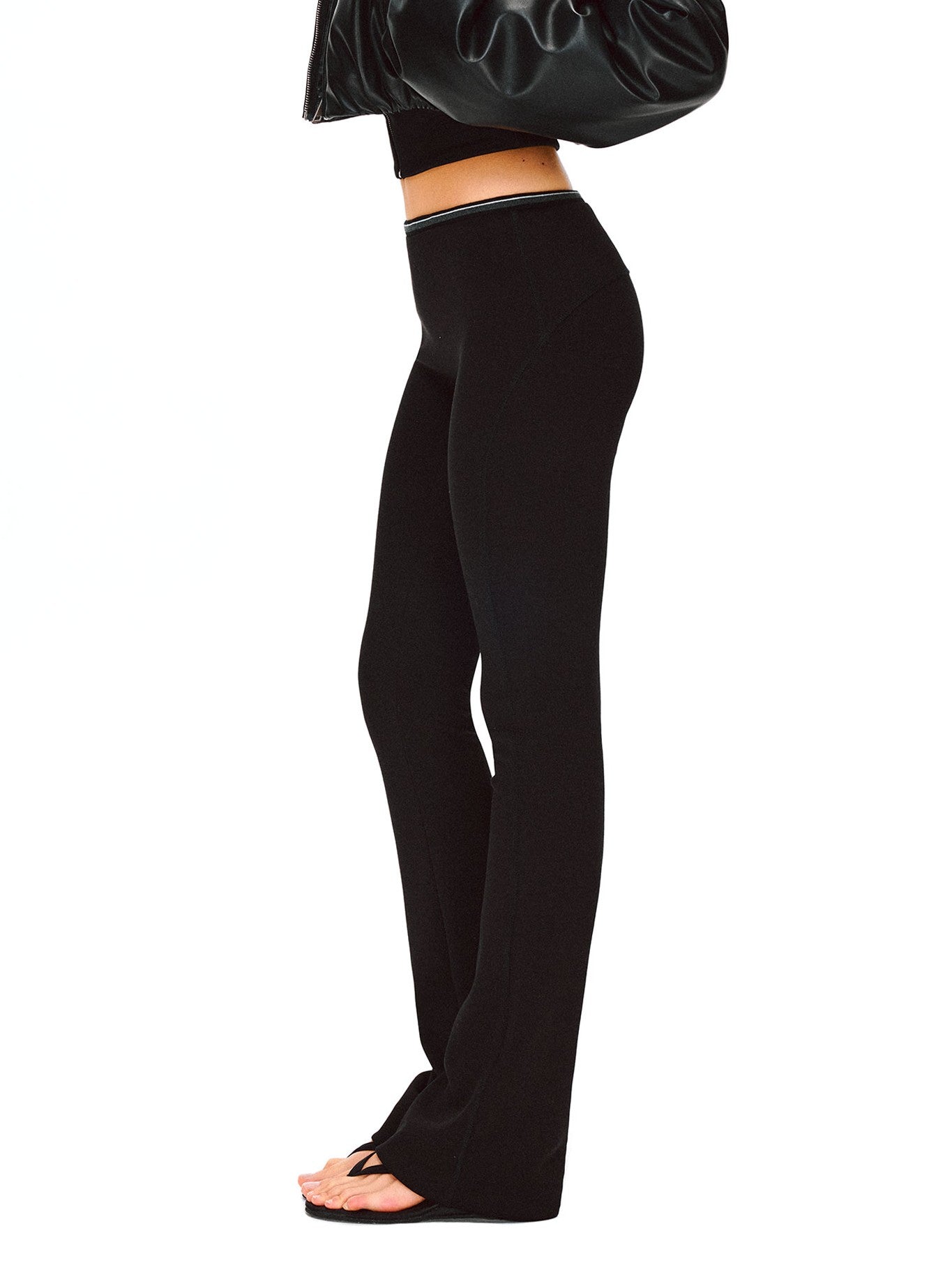 kvkv Skin Feel Striped Waist Drawstring Yoga Women&