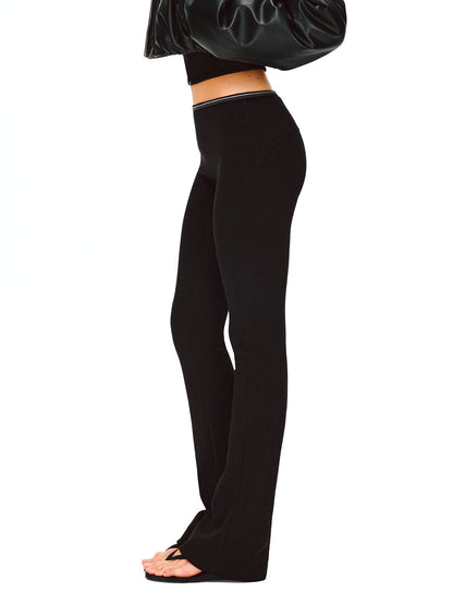 kvkv Skin Feel Striped Waist Drawstring Yoga Women&