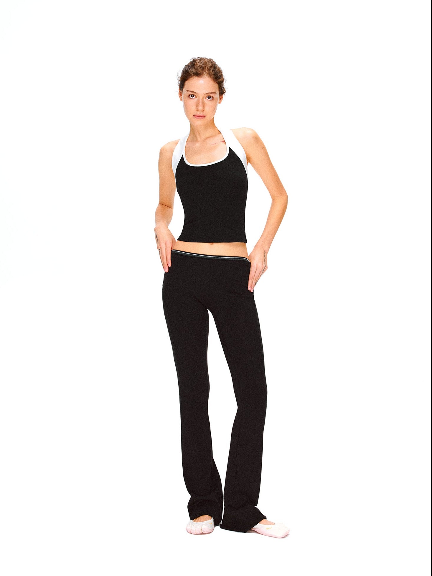 kvkv Skin Feel Striped Waist Drawstring Yoga Women&