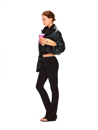 kvkv Skin Feel Striped Waist Drawstring Yoga Women&
