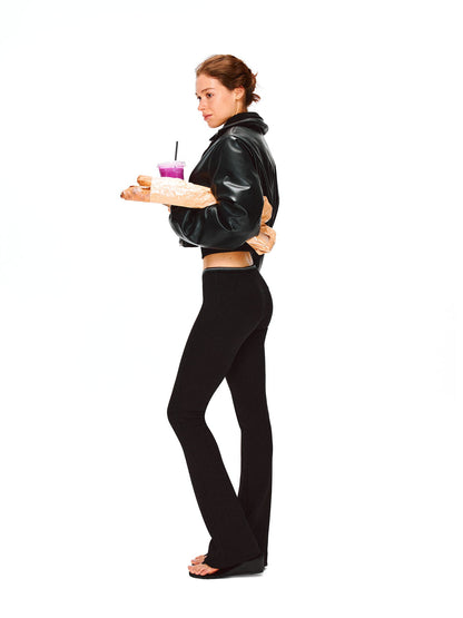 kvkv Skin Feel Striped Waist Drawstring Yoga Women&