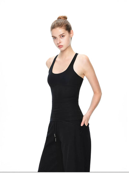 kvkv Sleek Strappy Yoga Tank With Removable Padding