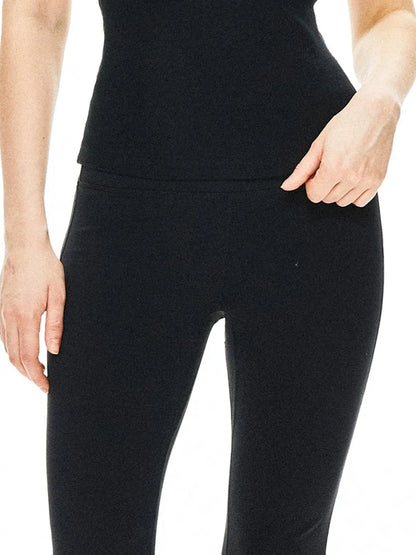 kvkv Slim Fit Black Yoga Tank Top
