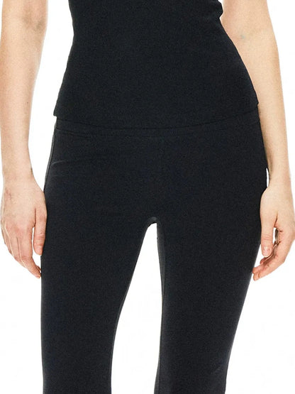 kvkv Slim Fit Black Yoga Tank Top