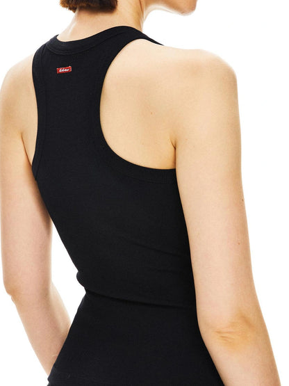 kvkv Slim Fit Black Yoga Tank Top