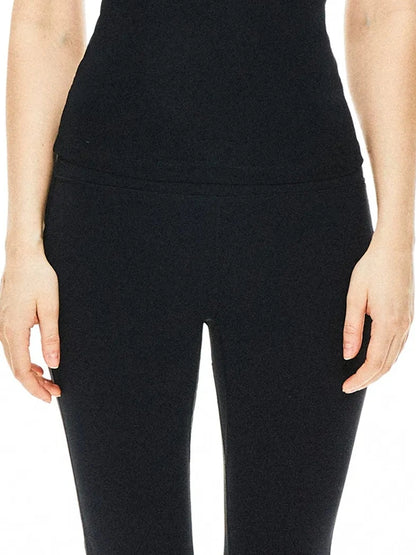 kvkv Slim Fit Black Yoga Tank Top