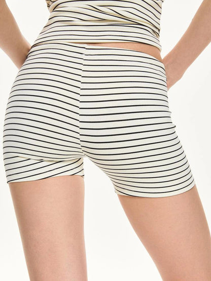 KVKV Yoga Clothing Brand - Slim Fit Striped Yoga Shorts