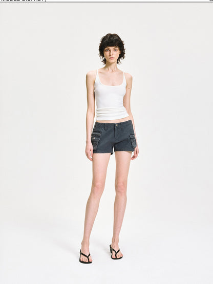 kvkv Slim U Neck Ribbed Tank Top