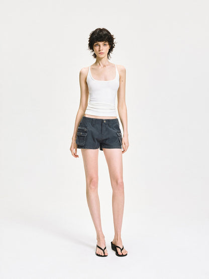 kvkv Slim U Neck Ribbed Tank Top