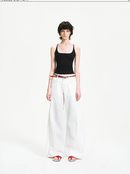 kvkv Slim U Neck Ribbed Tank Top