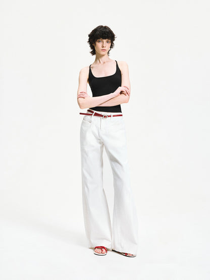 kvkv Slim U Neck Ribbed Tank Top