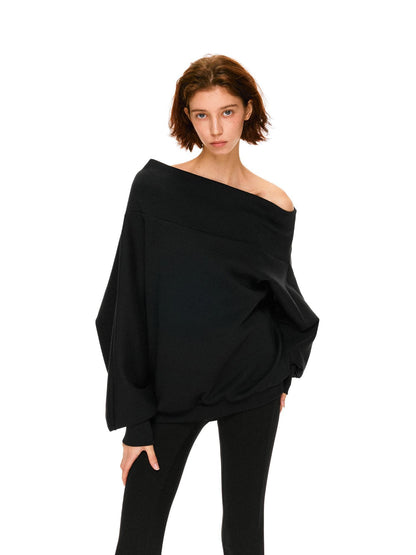 kvkv Soft 100 Percent Cotton Loose Hooded Long Sleeve Commuter Women Black T-Shirt