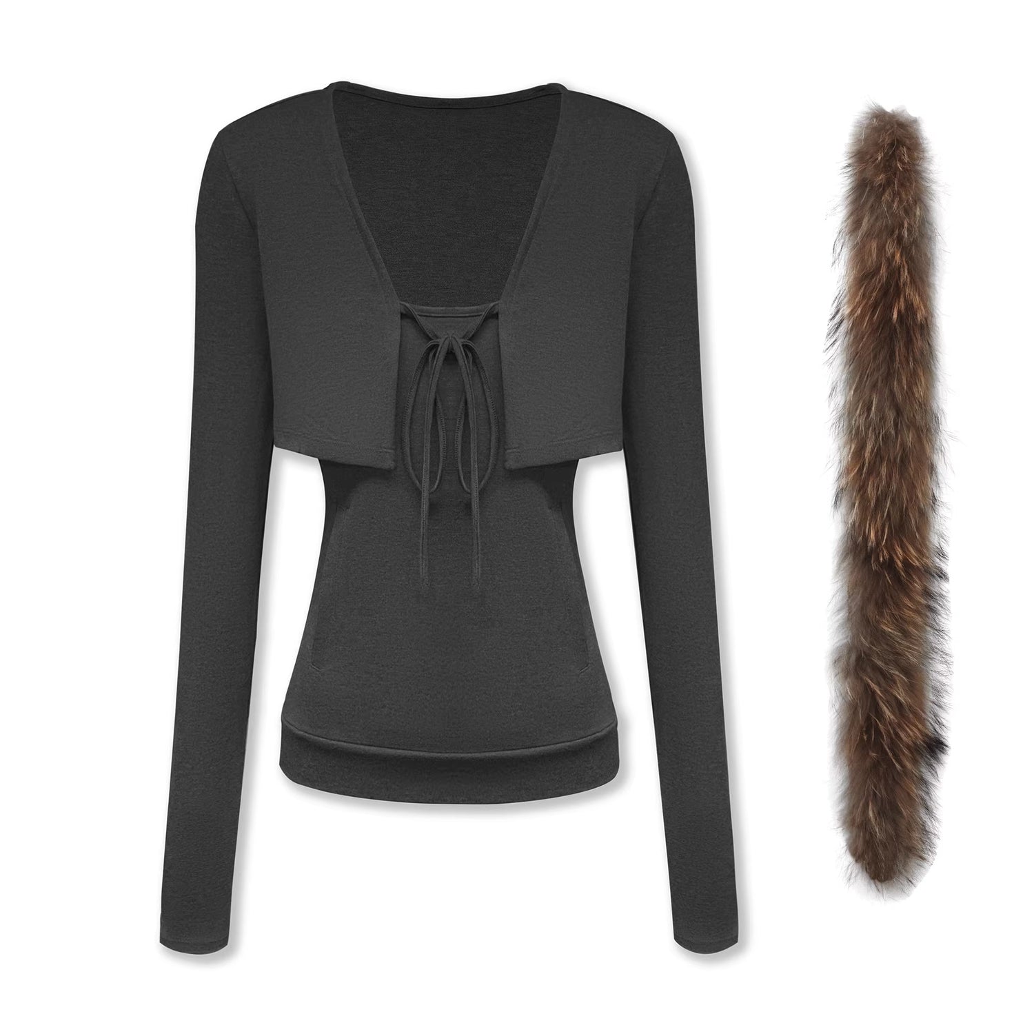 kvkv_Soft_Cotton_Blend_Casual_Slim_Fit_Short_Zip_Up_Womens_Long_Sleeve_Jacket_MISSTT