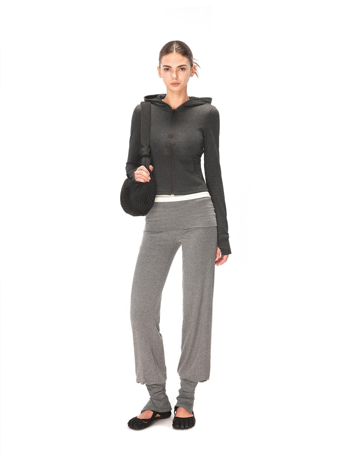 kvkv Soft Cotton Blend Zipper Cropped Waist Cinch Standard Fit Women Sport Hoodies