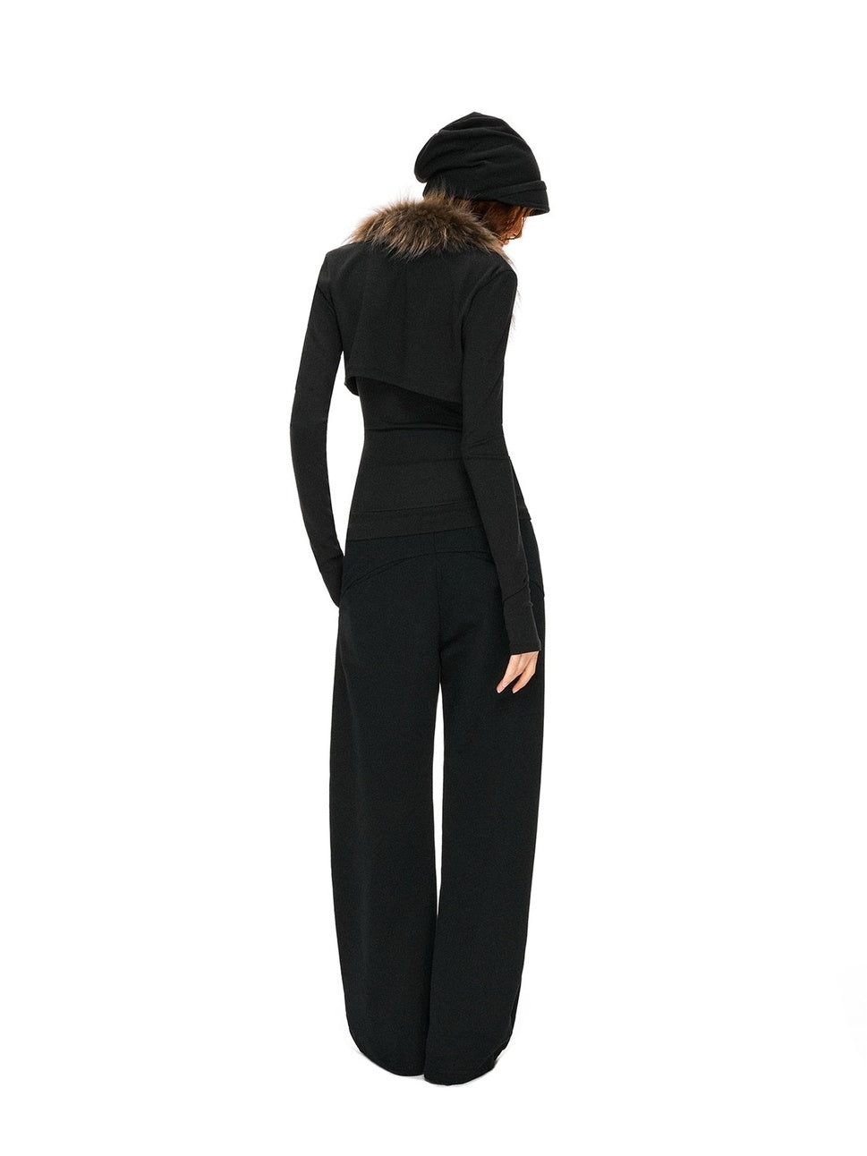 kvkv Soft Cotton Slim Fit Casual Cropped Cardigan Long Sleeve Womens Black Jacket